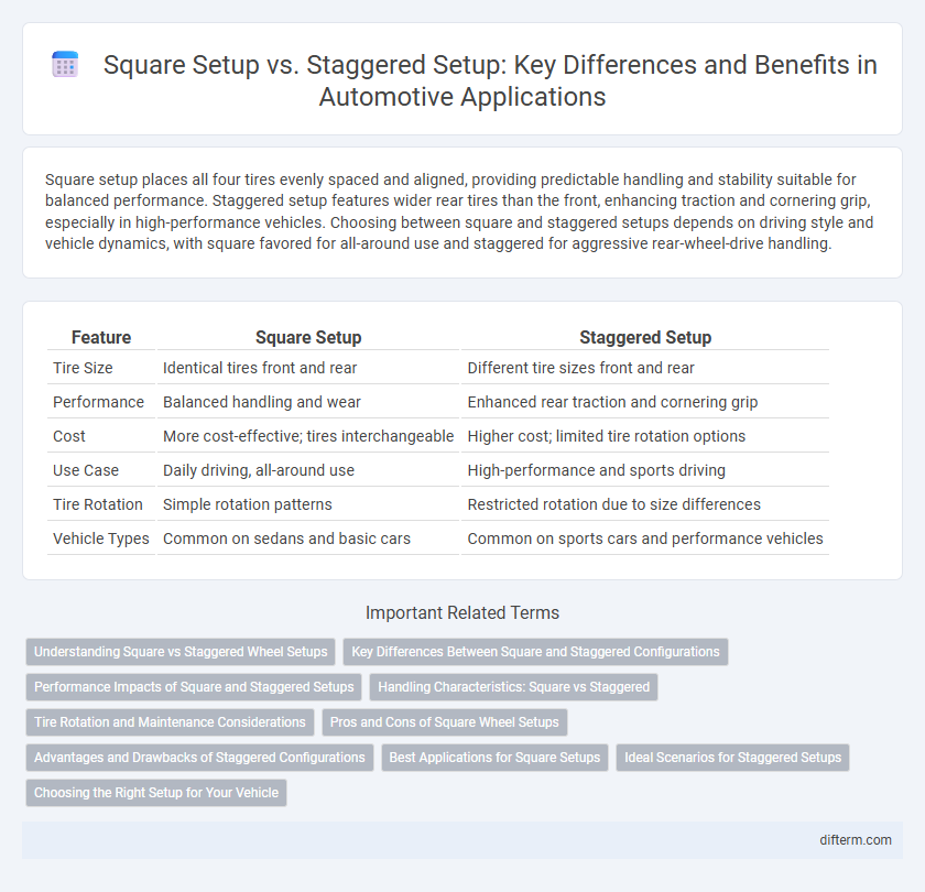 Square Setup vs. Staggered Setup: Key Differences and Benefits in Automotive Applications
