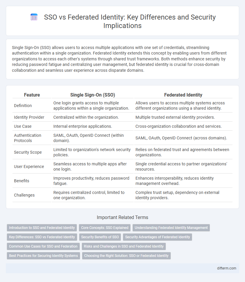SSO vs Federated Identity: Key Differences and Security Implications