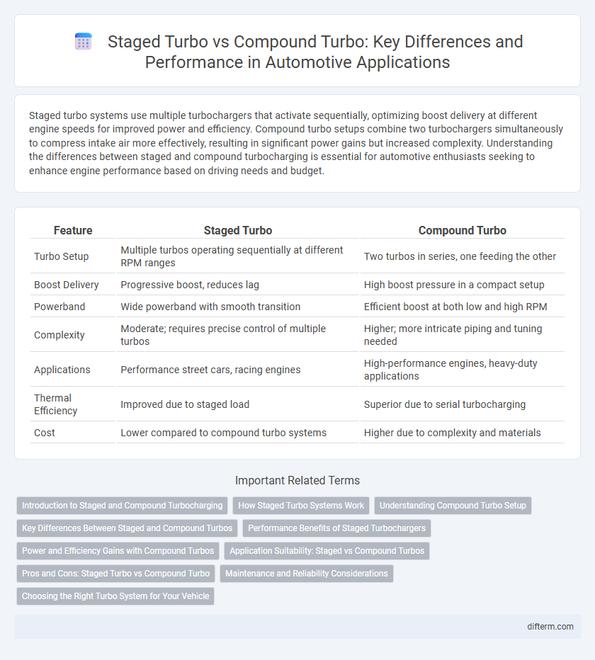 Staged Turbo vs Compound Turbo: Key Differences and Performance in Automotive Applications