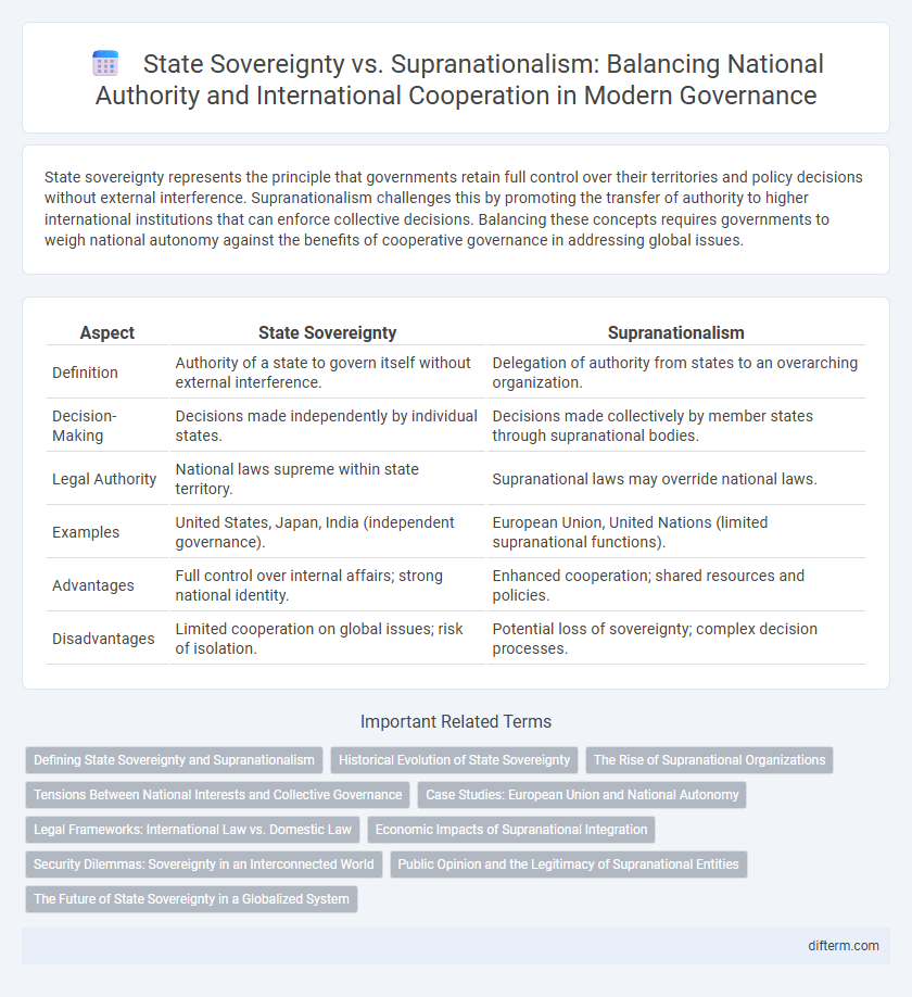 State Sovereignty vs. Supranationalism: Balancing National Authority and International Cooperation in Modern Governance