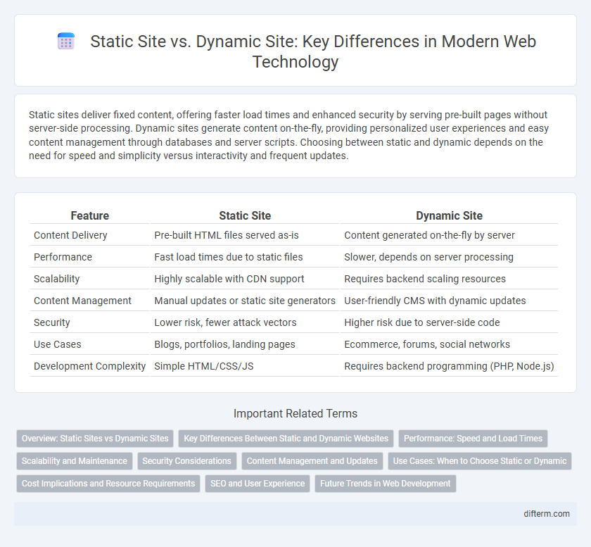 Static Site vs. Dynamic Site: Key Differences in Modern Web Technology