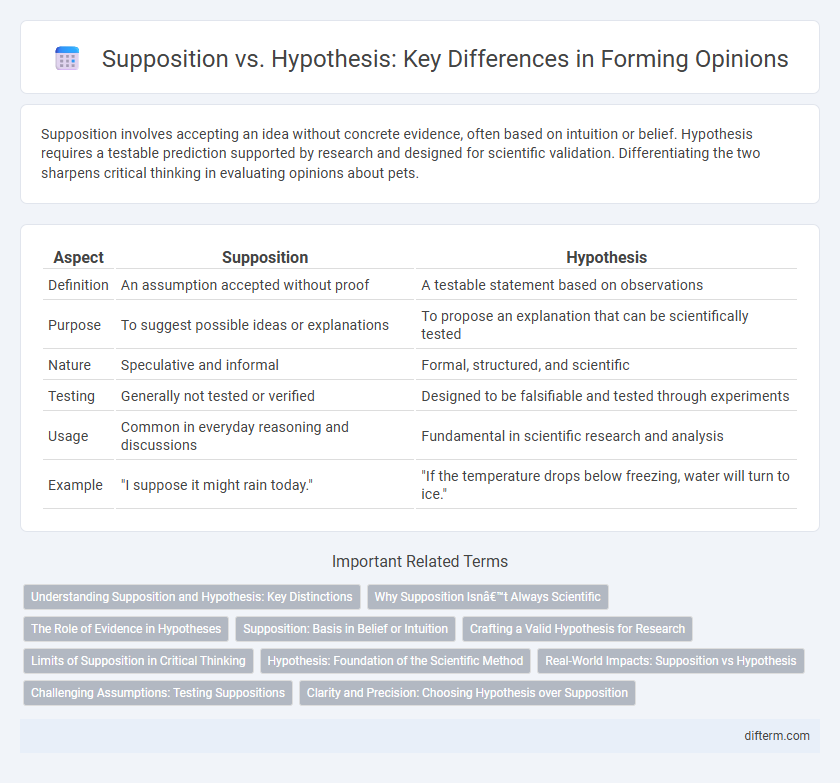 Supposition vs. Hypothesis: Key Differences in Forming Opinions
