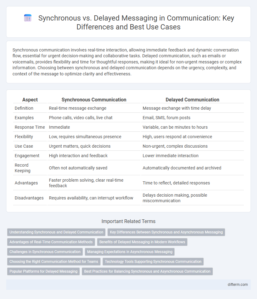 Synchronous vs. Delayed Messaging in Communication: Key Differences and Best Use Cases