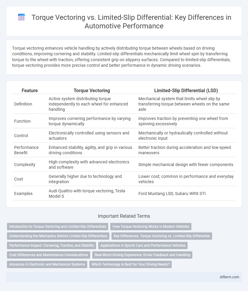 Torque Vectoring vs. Limited-Slip Differential: Key Differences in Automotive Performance