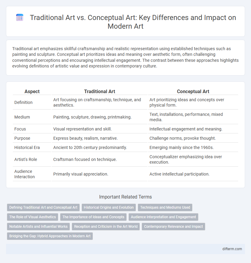 Traditional Art vs. Conceptual Art: Key Differences and Impact on Modern Art