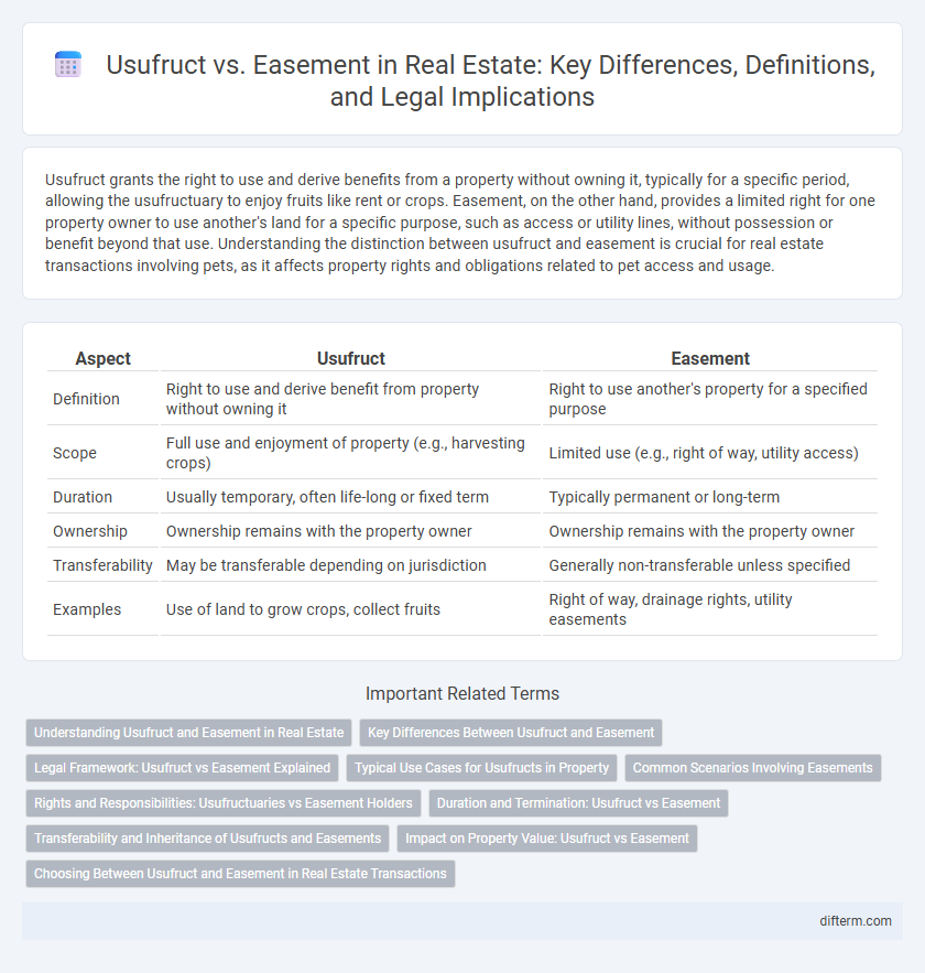 Usufruct vs. Easement in Real Estate: Key Differences, Definitions, and Legal Implications