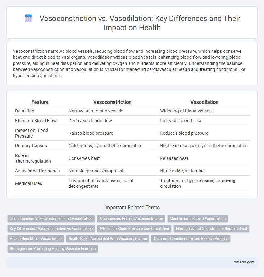 Vasoconstriction vs. Vasodilation: Key Differences and Their Impact on Health