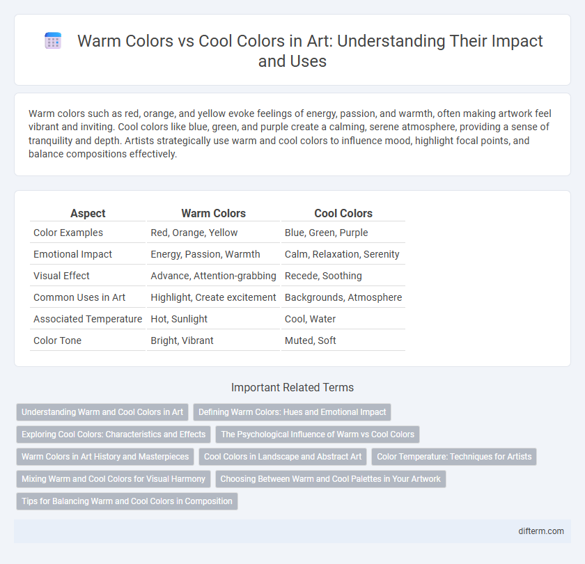 Warm Colors vs Cool Colors in Art: Understanding Their Impact and Uses