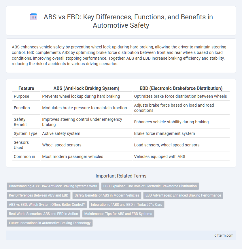ABS vs EBD: Key Differences, Functions, and Benefits in Automotive Safety