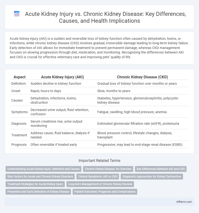 Acute Kidney Injury vs. Chronic Kidney Disease: Key Differences, Causes, and Health Implications