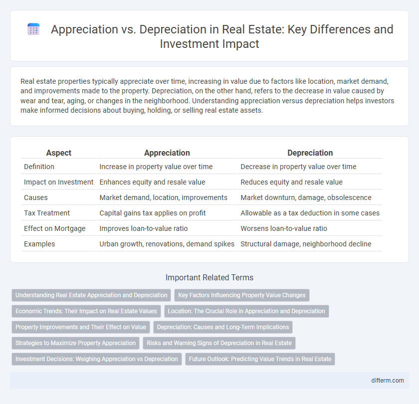 Appreciation vs. Depreciation in Real Estate: Key Differences and Investment Impact