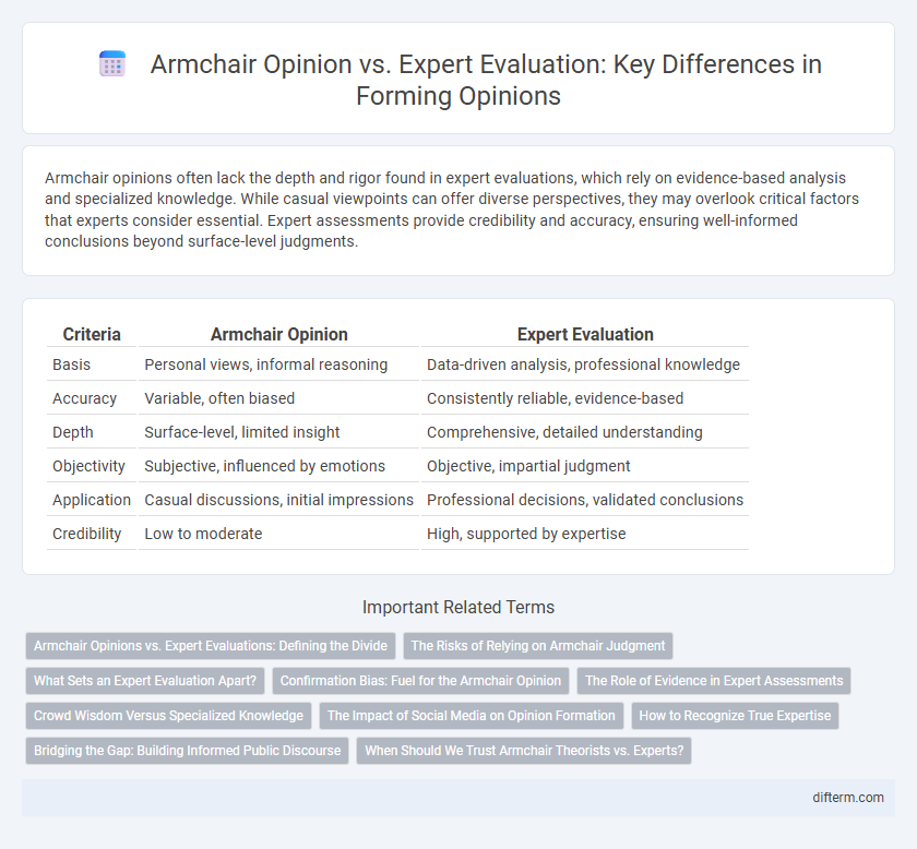 Armchair Opinion vs. Expert Evaluation: Key Differences in Forming Opinions