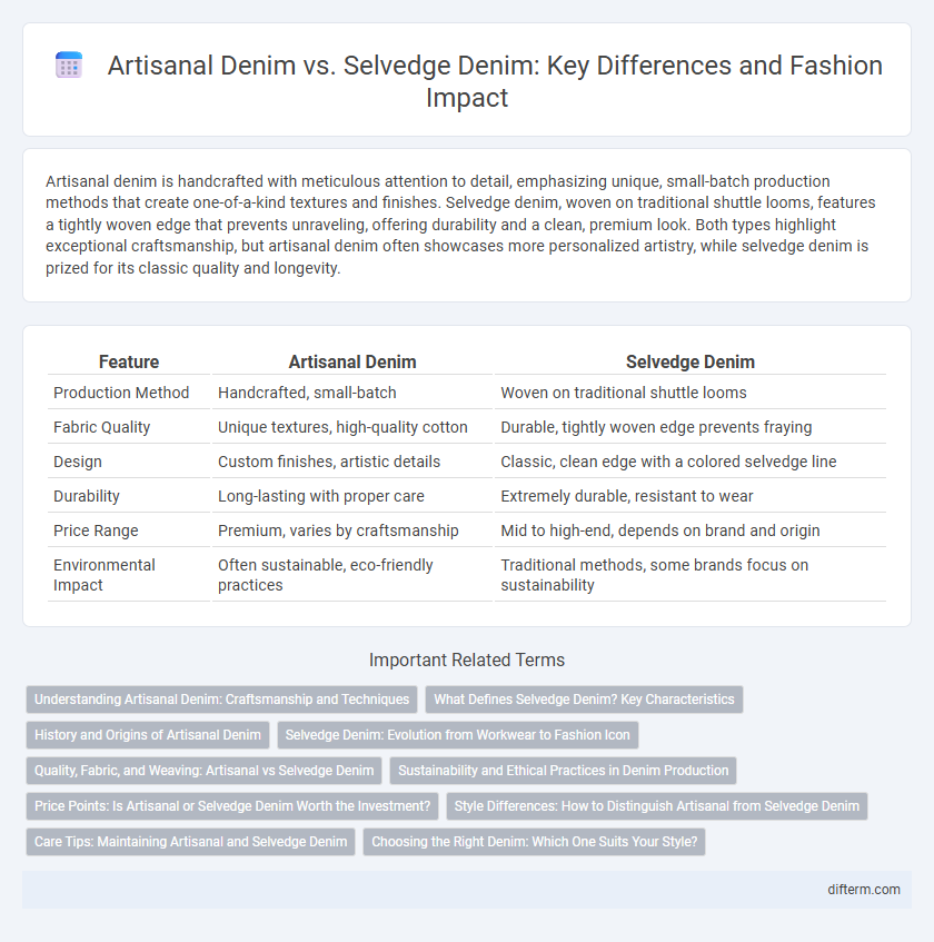 Artisanal Denim vs. Selvedge Denim: Key Differences and Fashion Impact