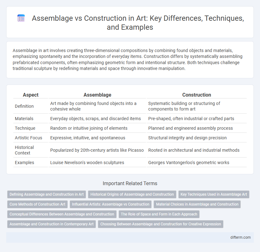 Assemblage vs Construction in Art: Key Differences, Techniques, and Examples