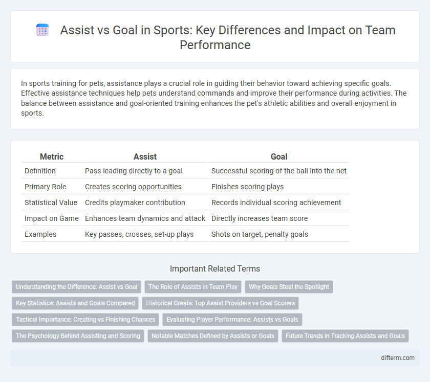 Assist vs Goal in Sports: Key Differences and Impact on Team Performance