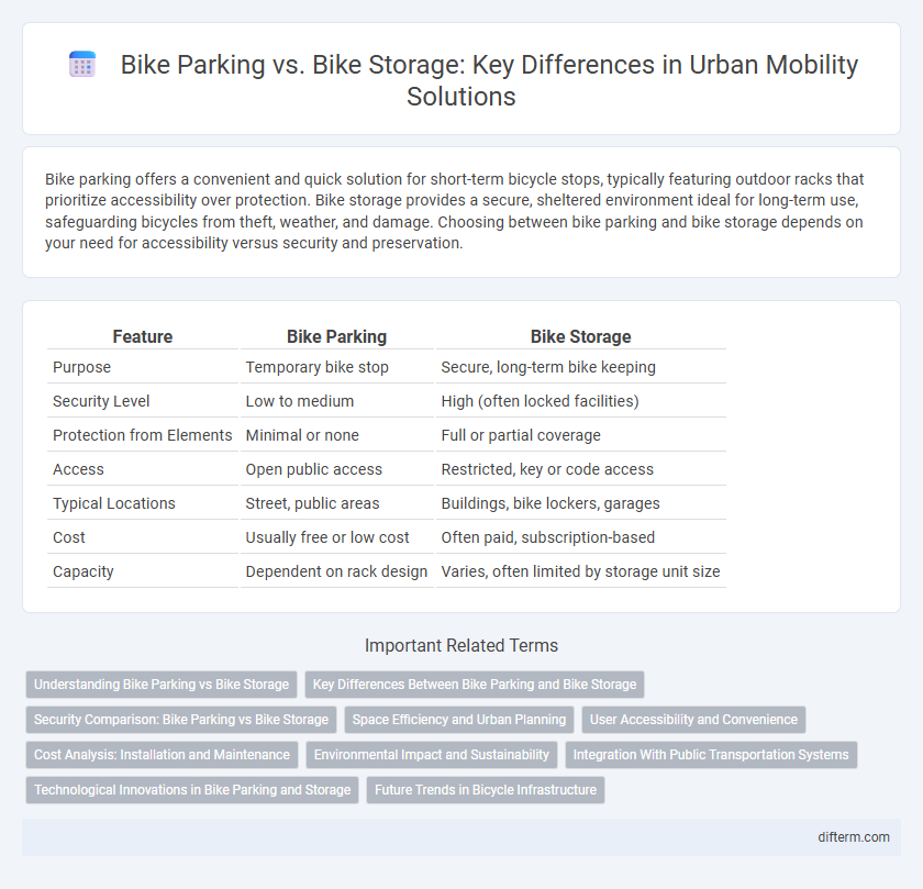 Bike Parking vs. Bike Storage: Key Differences in Urban Mobility Solutions