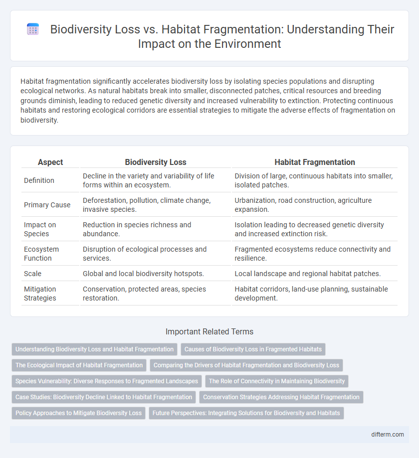 Biodiversity Loss vs. Habitat Fragmentation: Understanding Their Impact on the Environment
