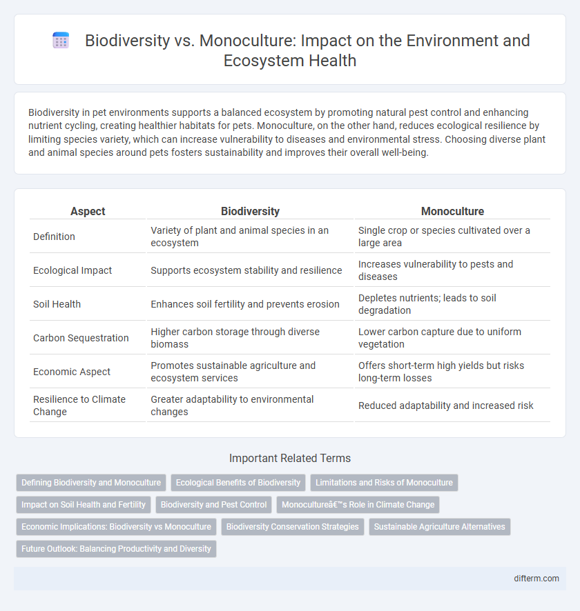 Biodiversity vs. Monoculture: Impact on the Environment and Ecosystem Health