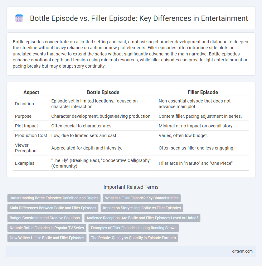 Bottle Episode vs. Filler Episode: Key Differences in Entertainment