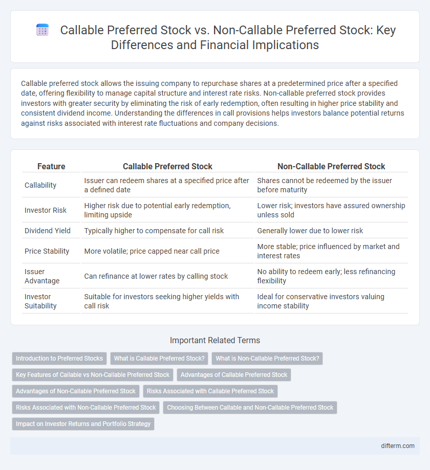 Callable Preferred Stock vs. Non-Callable Preferred Stock: Key Differences and Financial Implications