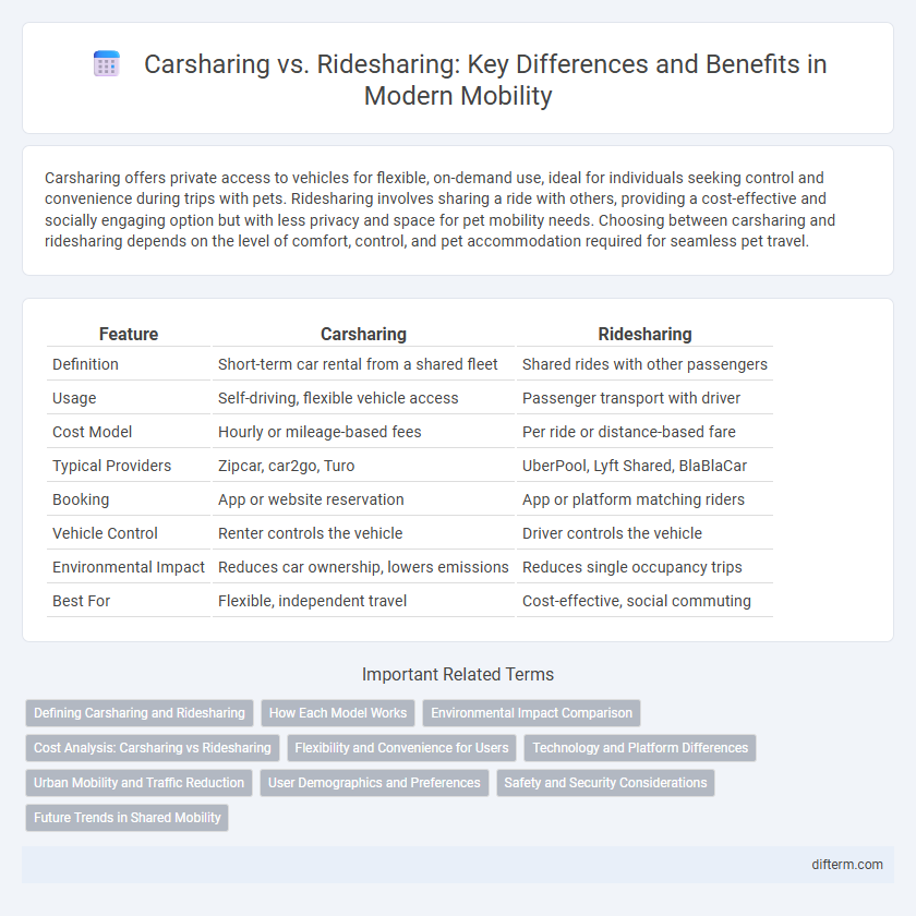 Carsharing vs. Ridesharing: Key Differences and Benefits in Modern Mobility