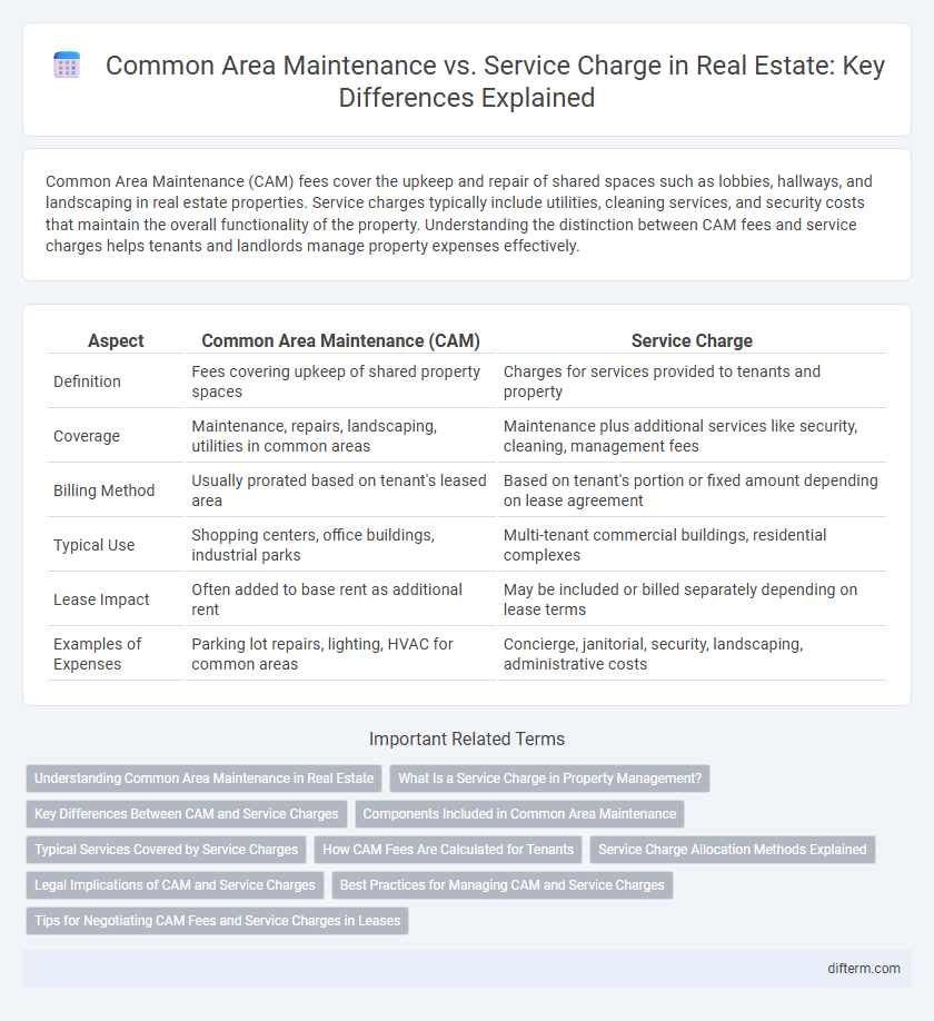Common Area Maintenance vs. Service Charge in Real Estate: Key Differences Explained