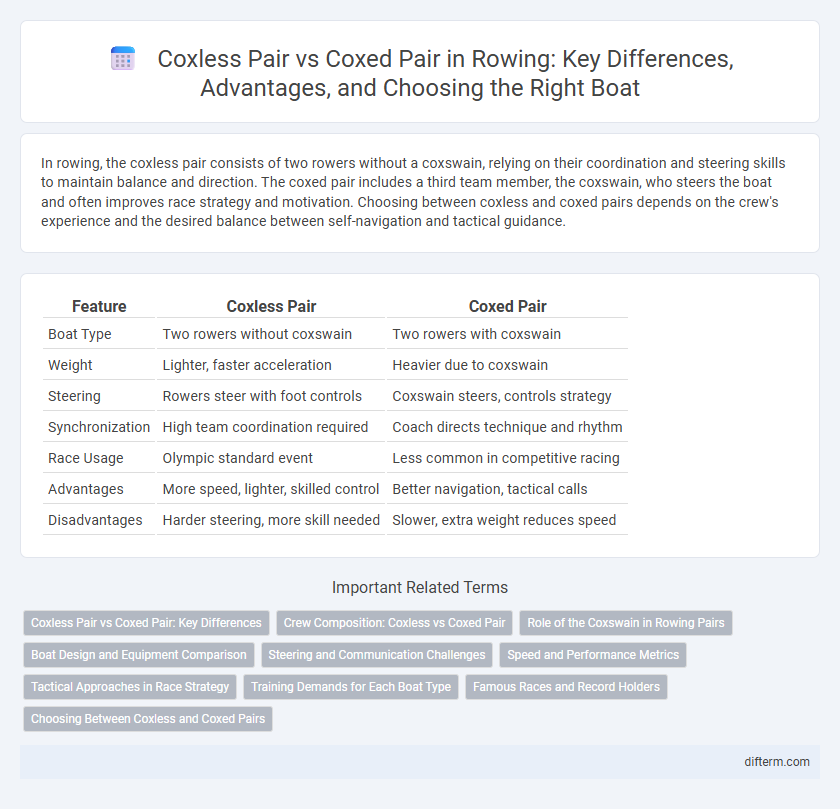 Coxless Pair vs Coxed Pair in Rowing: Key Differences, Advantages, and Choosing the Right Boat
