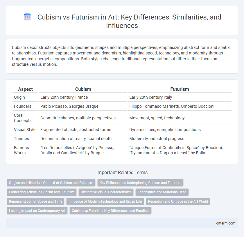 Cubism vs Futurism in Art: Key Differences, Similarities, and Influences