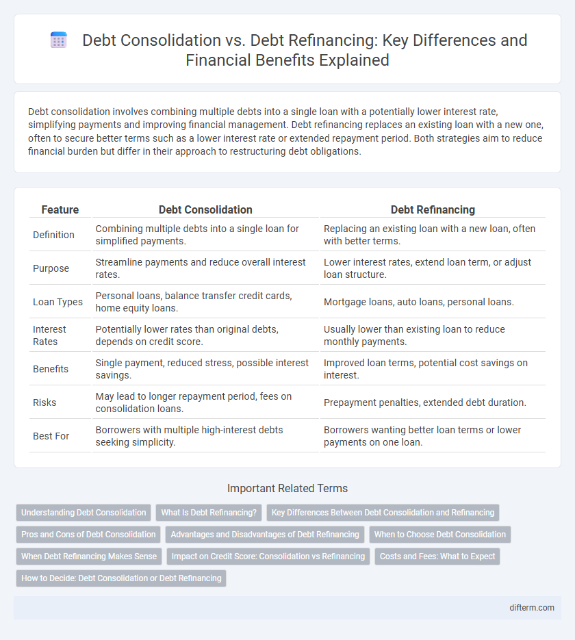 Debt Consolidation vs. Debt Refinancing: Key Differences and Financial Benefits Explained