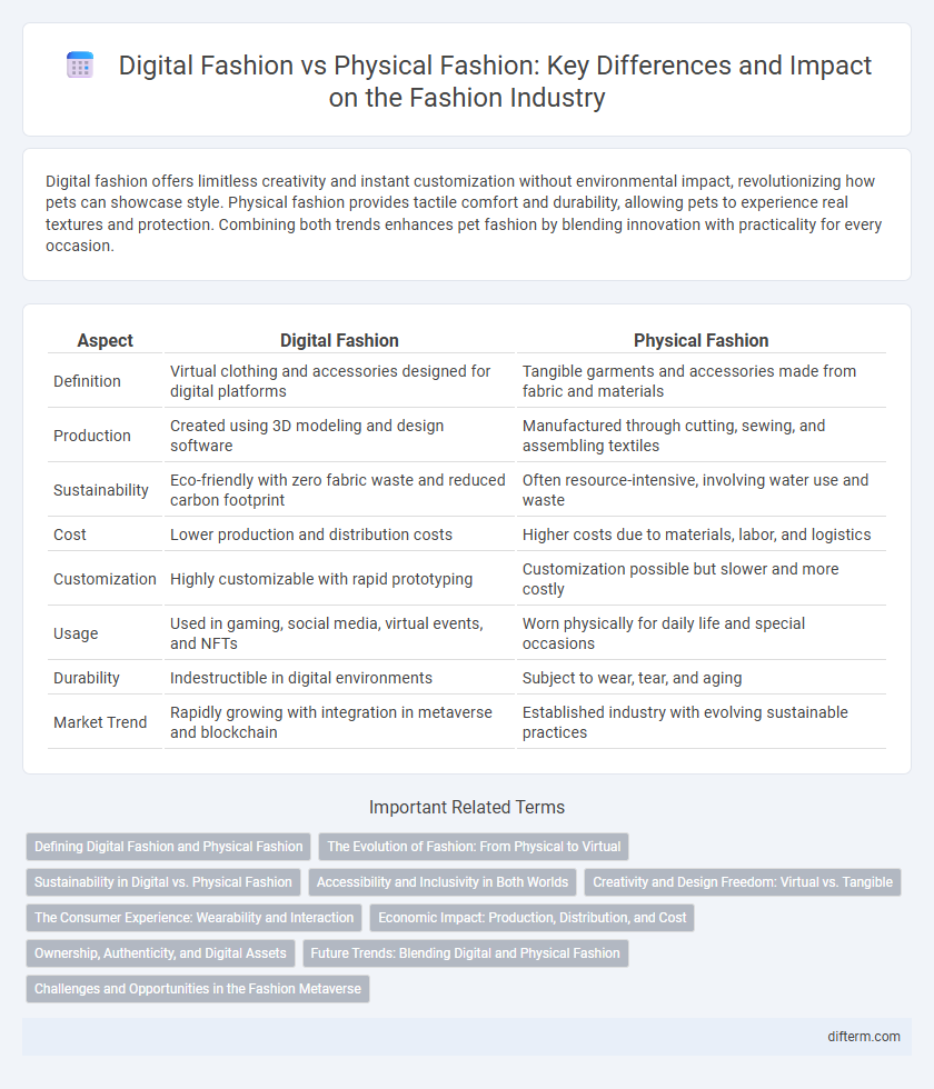 Digital Fashion vs Physical Fashion: Key Differences and Impact on the Fashion Industry