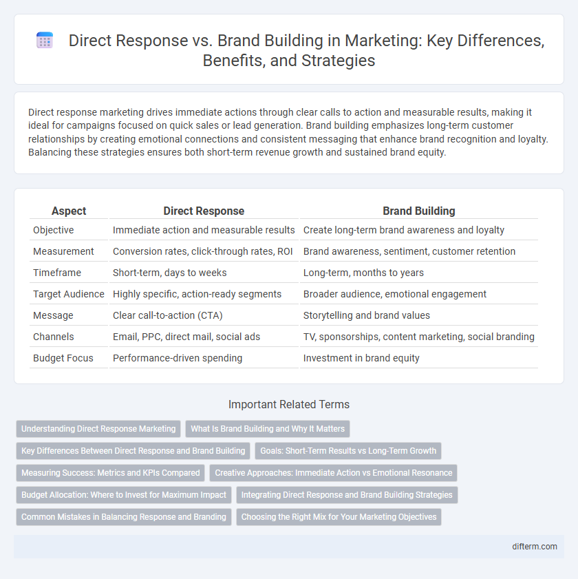 Direct Response vs. Brand Building in Marketing: Key Differences, Benefits, and Strategies