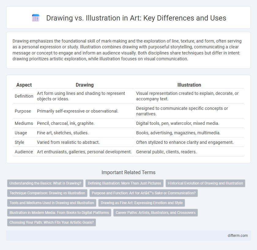 Drawing vs. Illustration in Art: Key Differences and Uses
