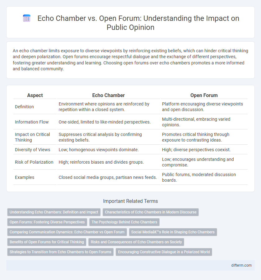 Echo Chamber vs. Open Forum: Understanding the Impact on Public Opinion