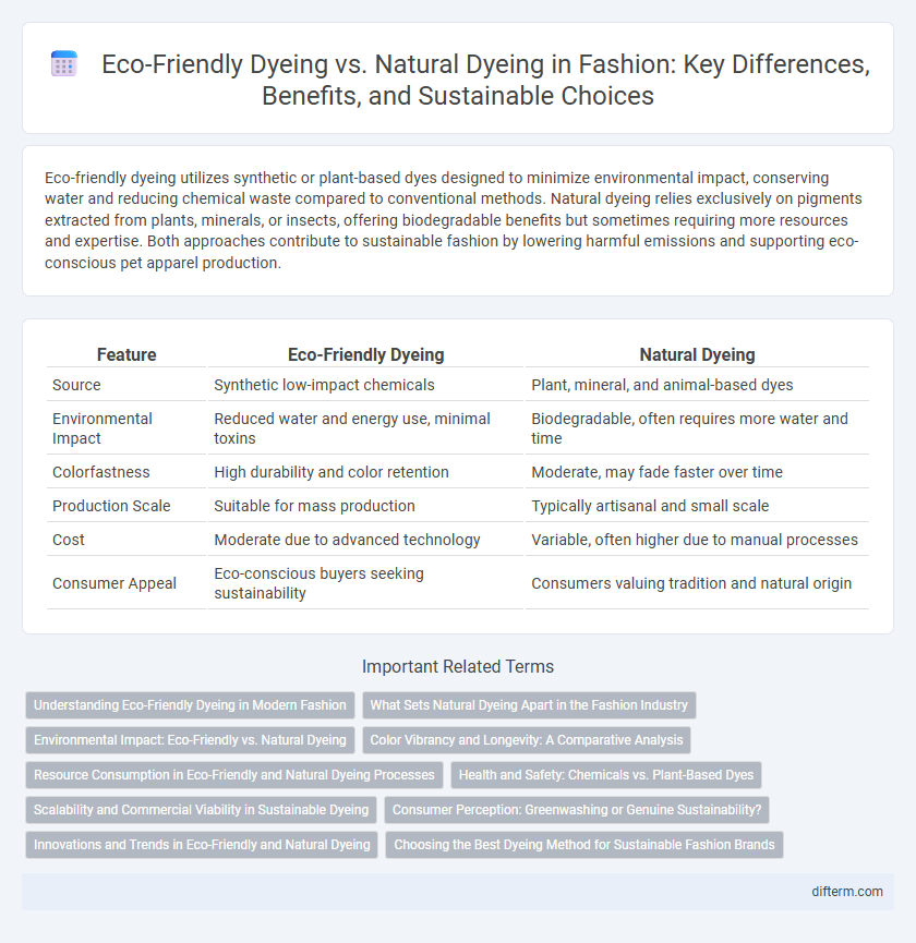 Eco-Friendly Dyeing vs. Natural Dyeing in Fashion: Key Differences, Benefits, and Sustainable Choices