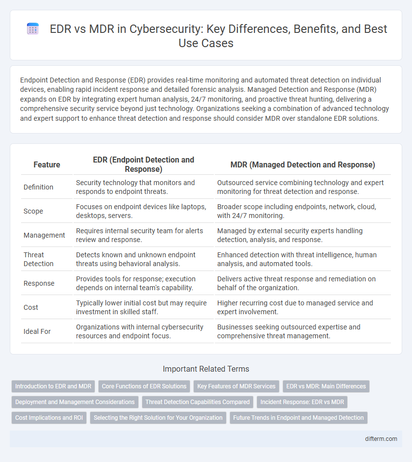 EDR vs MDR in Cybersecurity: Key Differences, Benefits, and Best Use Cases