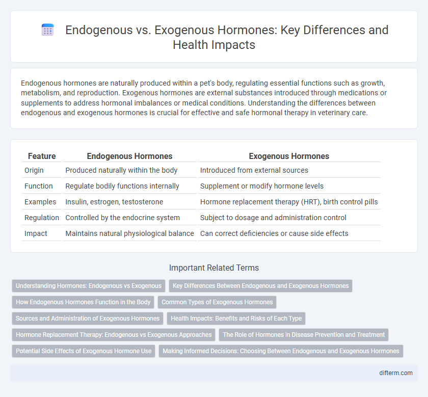 Endogenous vs. Exogenous Hormones: Key Differences and Health Impacts