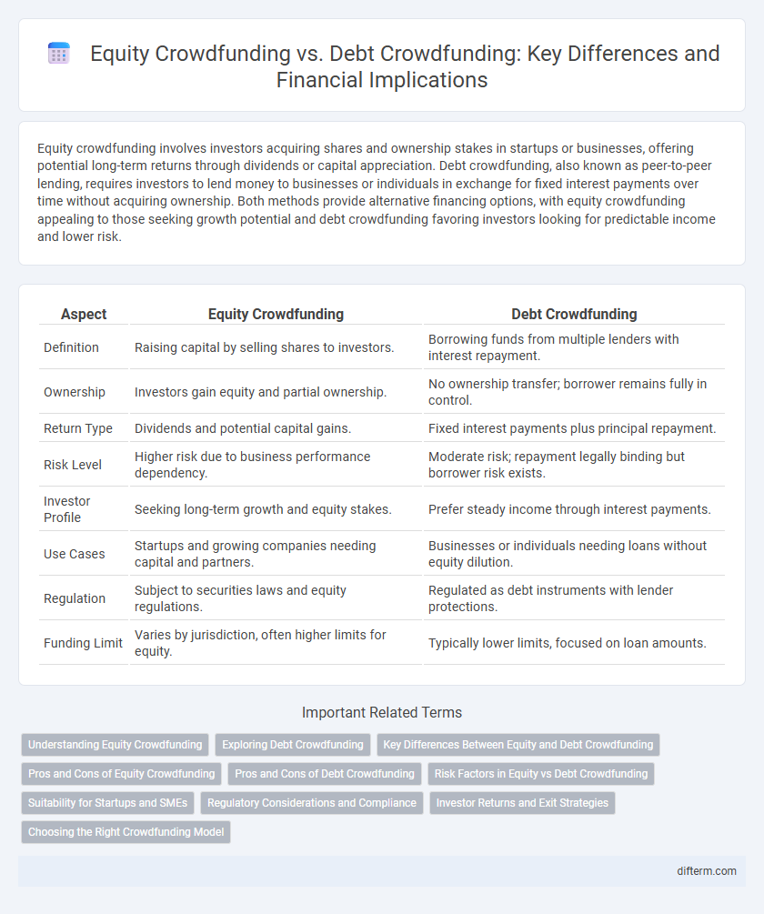Equity Crowdfunding vs. Debt Crowdfunding: Key Differences and Financial Implications