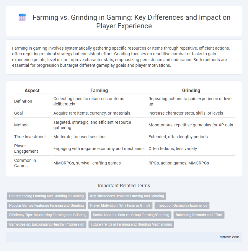 Farming vs. Grinding in Gaming: Key Differences and Impact on Player Experience