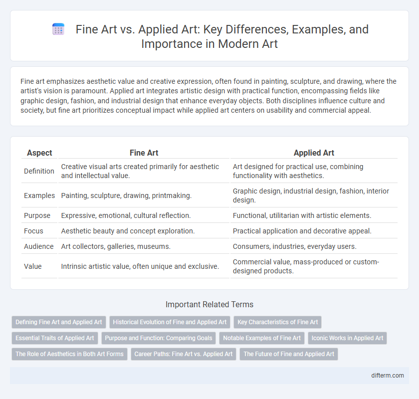 Fine Art vs. Applied Art: Key Differences, Examples, and Importance in Modern Art