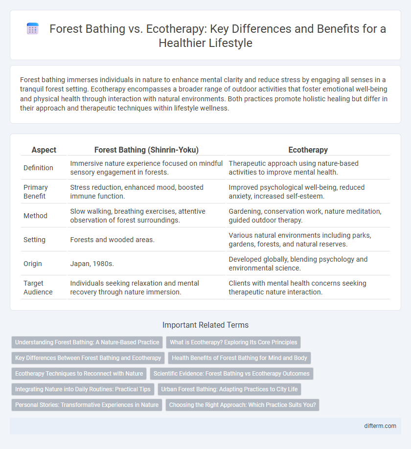 Forest Bathing vs. Ecotherapy: Key Differences and Benefits for a Healthier Lifestyle