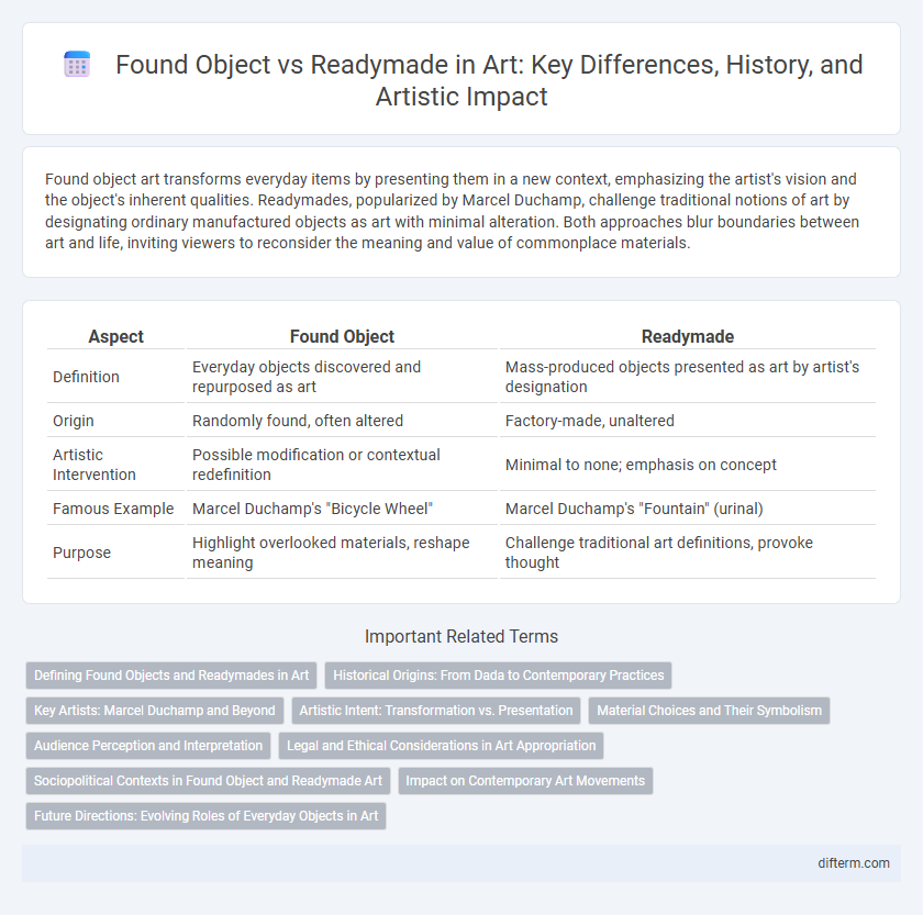 Found Object vs Readymade in Art: Key Differences, History, and Artistic Impact