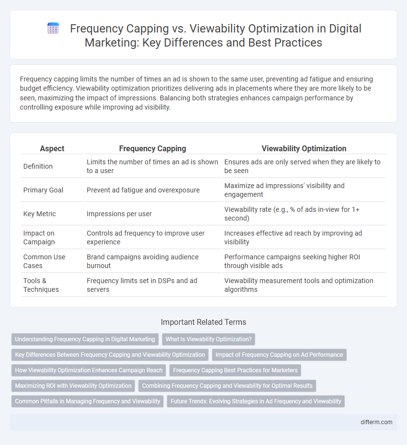 Frequency Capping vs. Viewability Optimization in Digital Marketing: Key Differences and Best Practices