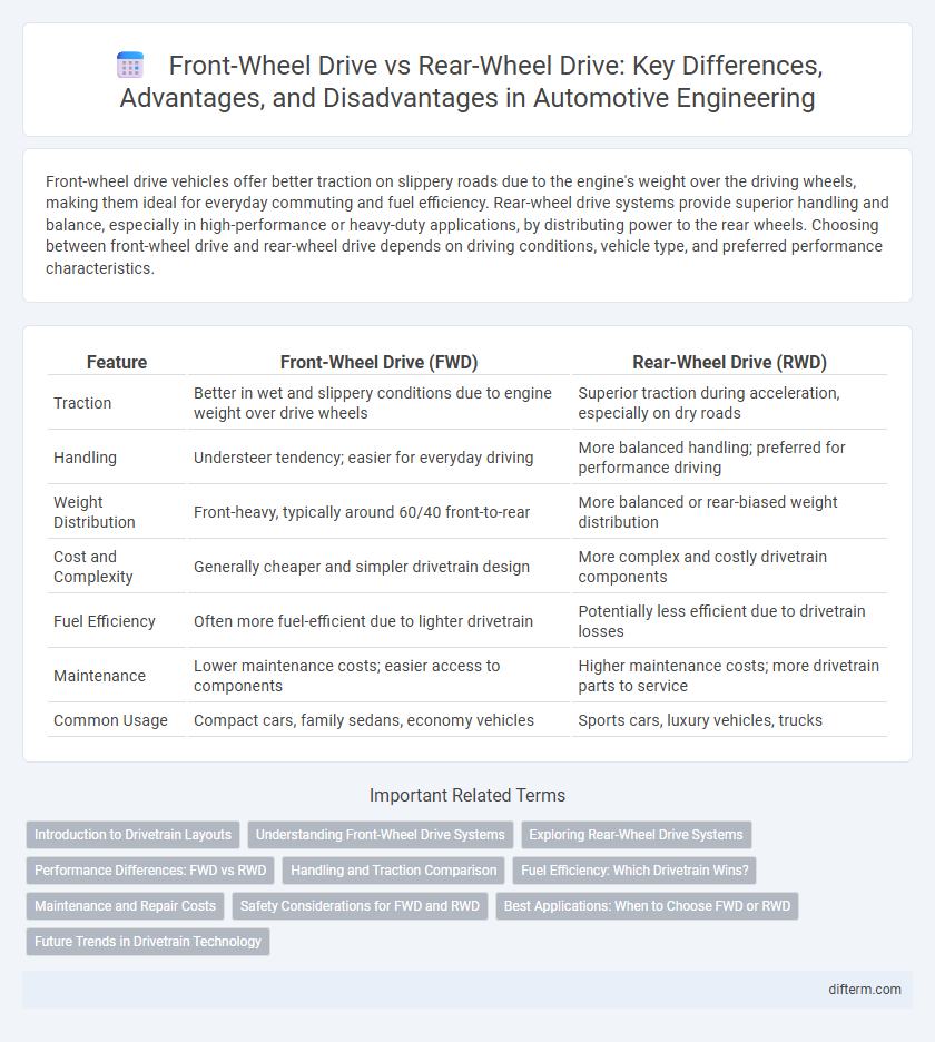 Front-Wheel Drive vs Rear-Wheel Drive: Key Differences, Advantages, and Disadvantages in Automotive Engineering
