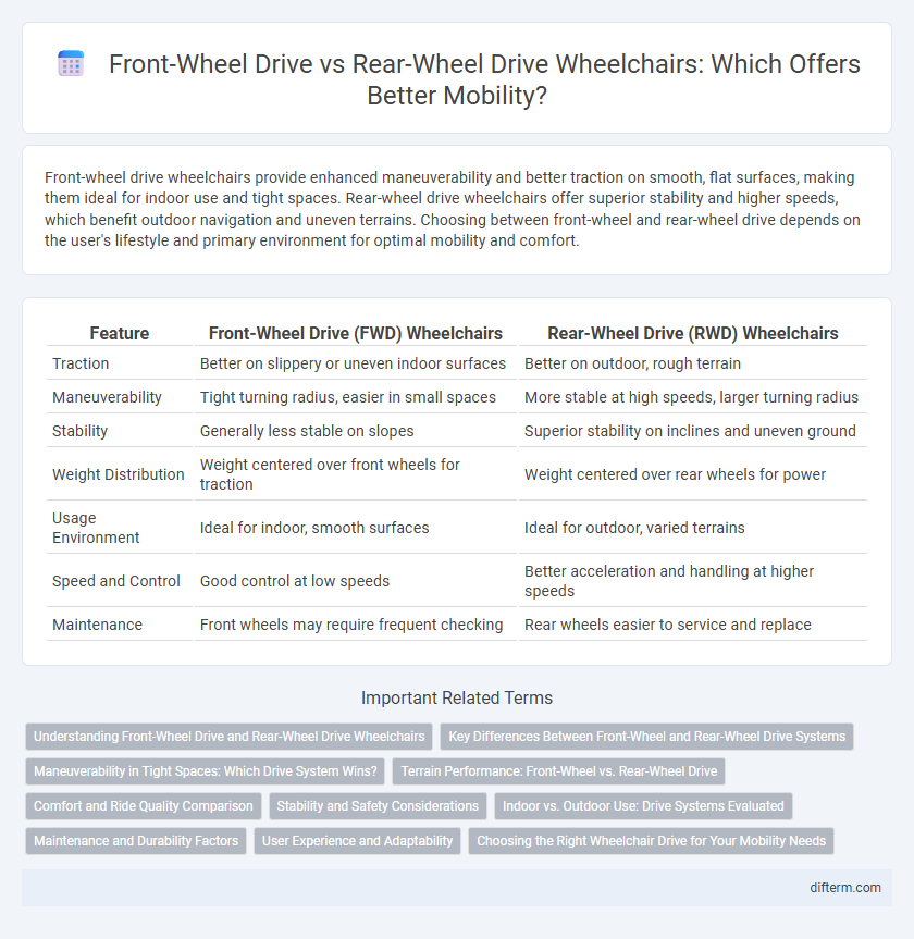 Front-Wheel Drive vs Rear-Wheel Drive Wheelchairs: Which Offers Better Mobility?