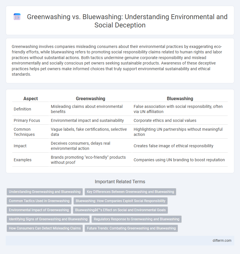 Greenwashing vs. Bluewashing: Understanding Environmental and Social Deception