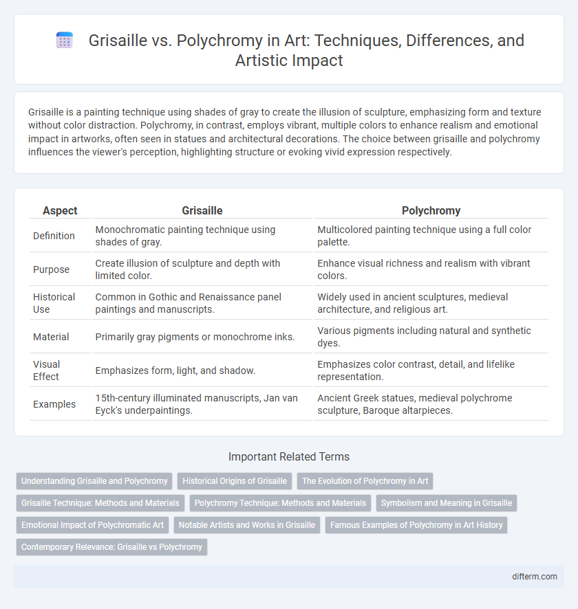 Grisaille vs. Polychromy in Art: Techniques, Differences, and Artistic Impact