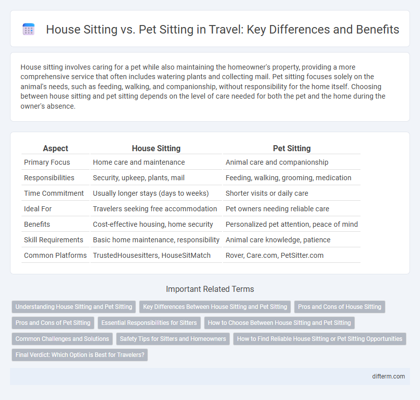 House Sitting vs. Pet Sitting in Travel: Key Differences and Benefits