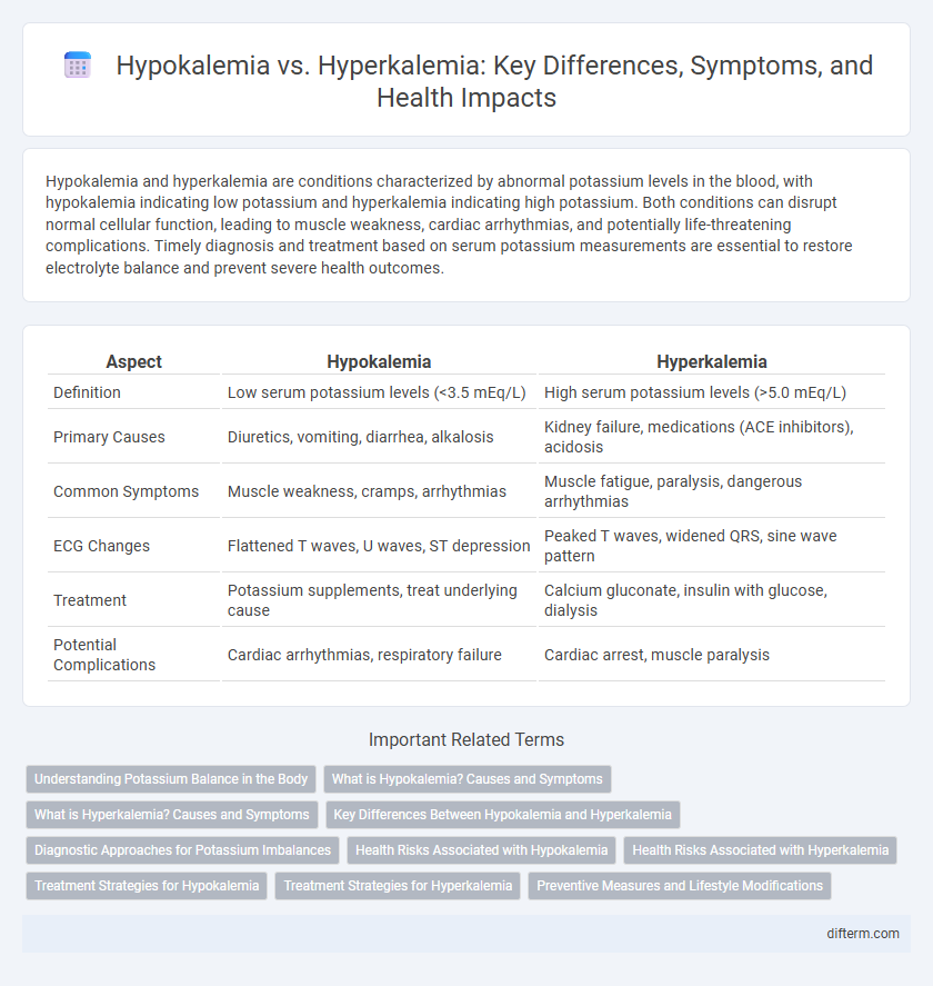 Hypokalemia vs. Hyperkalemia: Key Differences, Symptoms, and Health Impacts