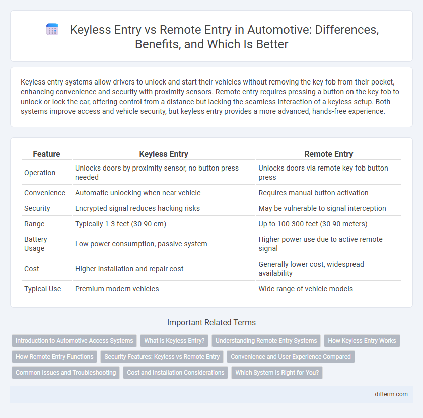 Keyless Entry vs Remote Entry in Automotive: Differences, Benefits, and Which Is Better
