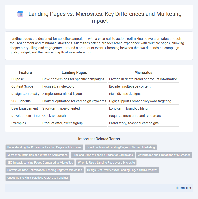 Landing Pages vs. Microsites: Key Differences and Marketing Impact